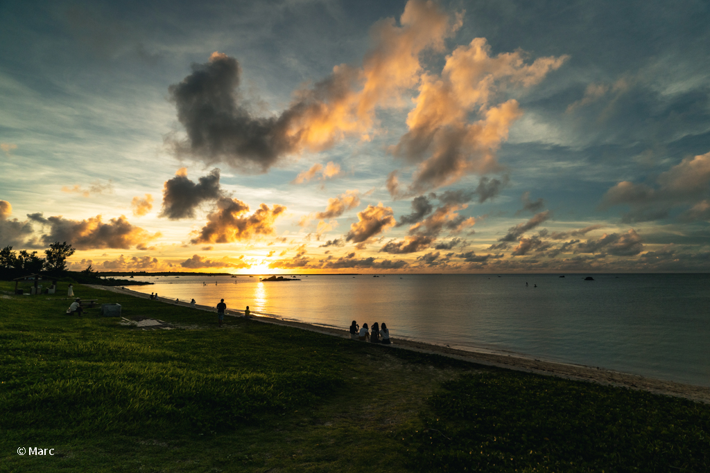 佐和田の浜の夕日